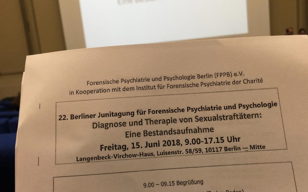 Weiterbildung im Sexualstrafrecht: Junitagung für Forensische Psychiatrie und Psychologie 2018